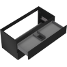 Mexen Orio dulap baie suspendat sub lavoar 100 cm, 2 sertare, negru mat - 91A10-10047-2-BFF71