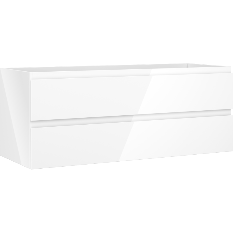 Dulap pentru baie Mexen Orio sub chiuvetă 120 cm, 2 sertare, alb lucios - 91A10-12047-2-BFF00