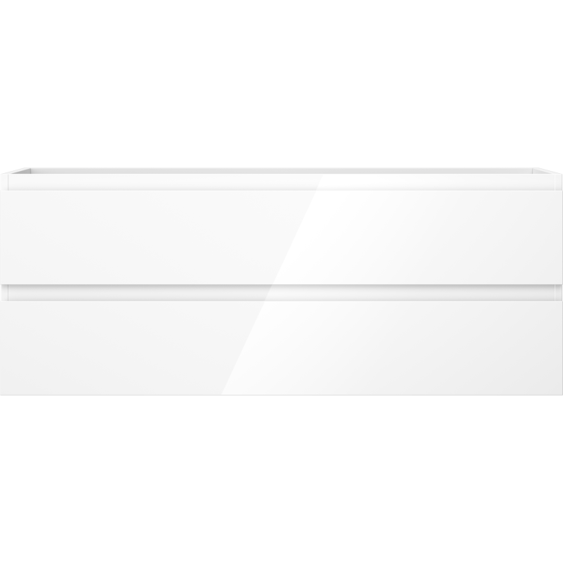 Mexen Orio fürdőszobai szekrény mosdó alá 120 cm, 2 fiók, fehér fényes - 91A10-12047-2-BFF00