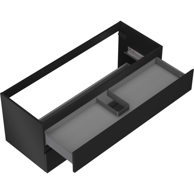 Mexen Orio dulap baie pentru lavoar 120 cm, 2 sertare, negru mat - 91A10-12047-2-BFF71