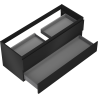 Mexen Orio dulap baie pentru lavoar 120 cm, 2 sertare, negru mat - 91A10-12047-2-BFF71