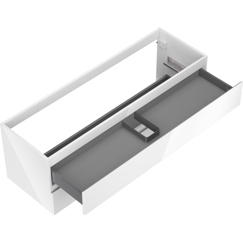 Mexen Orio dulap baie sub lavoar 140 cm, 2 sertare, alb lucios - 91A10-14047-2-BFF00