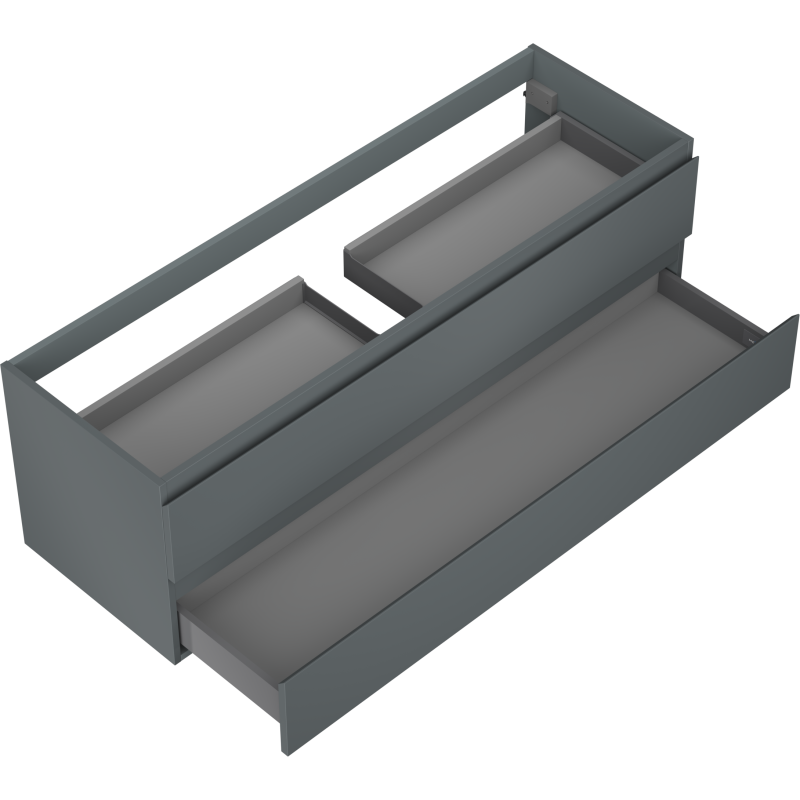 Mexen Orio dulap baie sub lavoar 140 cm, 2 sertare, grafit mat - 91A10-14047-2-BFF66
