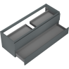 Mexen Orio dulap baie sub lavoar 140 cm, 2 sertare, grafit mat - 91A10-14047-2-BFF66