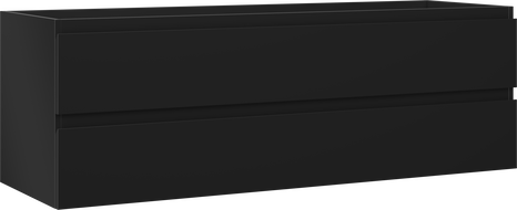 Mexen Orio fürdőszobai szekrény mosdó alá 140 cm, 2 fiók, fekete matt - 91A10-14047-2-BFF71