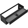 Dulap de baie pentru lavoar Mexen Orio 140 cm, 2 sertare, negru mat - 91A10-14047-2-BFF71
