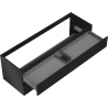 Mexen Orio dulap baie pentru lavoar 140 cm, 2 sertare, negru mat - 91A10-14047-2-BFF71