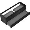 Dulap de baie pentru lavoar Mexen Orio 140 cm, 2 sertare, negru mat - 91A10-14047-2-BFF71