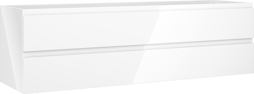 Mexen Orio fürdőszobai szekrény mosdó alatt, 160 cm, 2 fiók, fehér fényes - 91A10-16047-2-BFF00