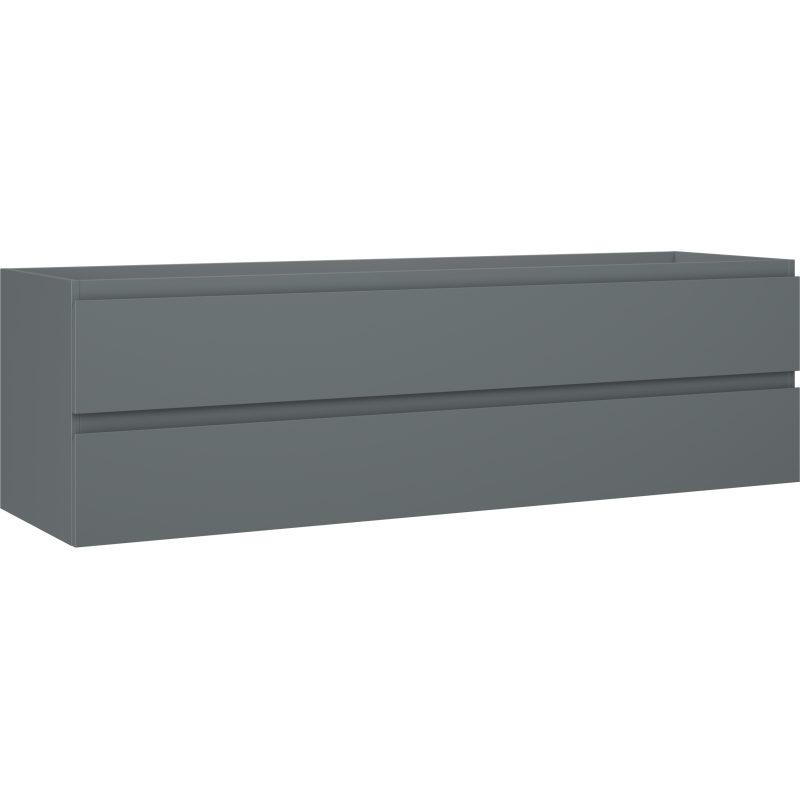 Mexen Orio fürdőszobai mosdószekrény 160 cm, 2 fiókos, grafit matt - 91A10-16047-2-BFF66