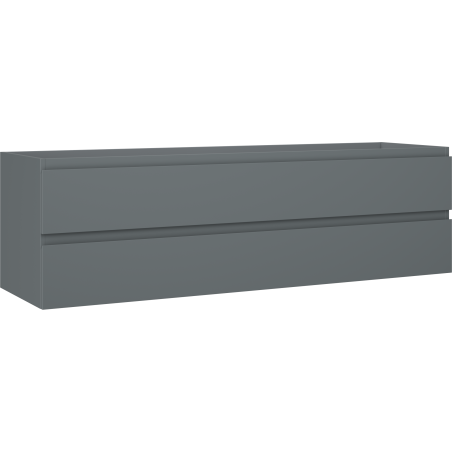 Mexen Orio fürdőszobai mosdószekrény 160 cm, 2 fiókos, grafit matt - 91A10-16047-2-BFF66