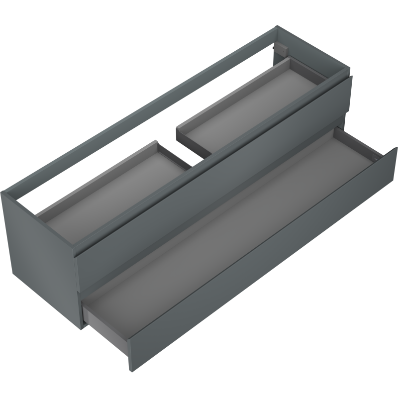 Mexen Orio dulap de baie sub lavoar 160 cm, 2 sertare, grafit mat - 91A10-16047-2-BFF66