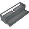 Mexen Orio dulap de baie sub lavoar 160 cm, 2 sertare, grafit mat - 91A10-16047-2-BFF66