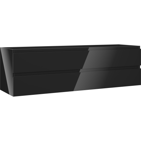 Mexen Orio dulap baie sub chiuvetă 160 cm, 2 sertare, negru lucios - 91A10-16047-2-BFF70