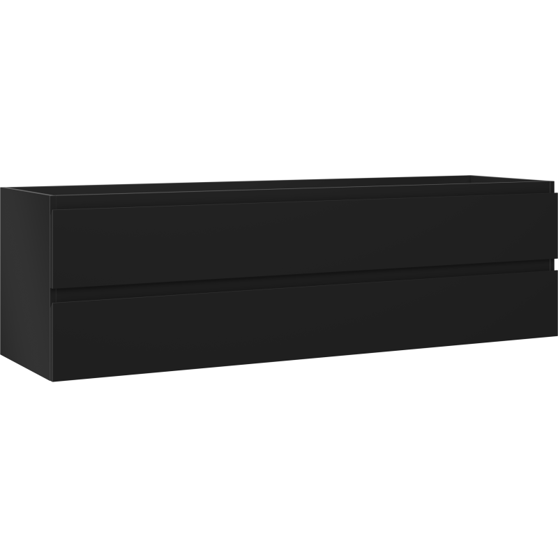 Mexen Orio fürdőszobai mosdószekrény 160 cm, 2 fiók, fekete matt - 91A10-16047-2-BFF71