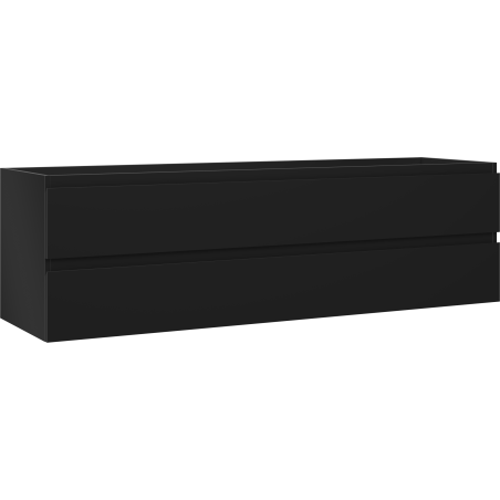Mexen Orio fürdőszobai mosdószekrény 160 cm, 2 fiók, fekete matt - 91A10-16047-2-BFF71