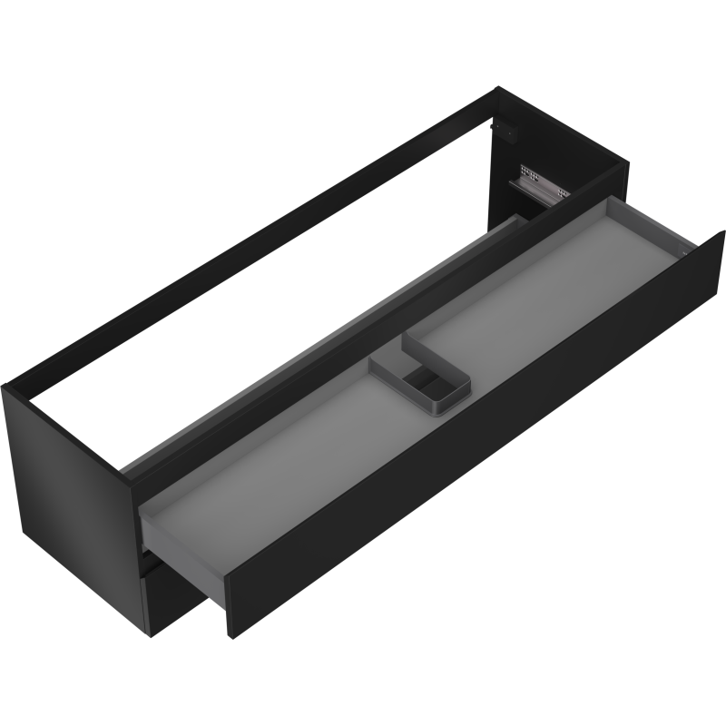 Mexen Orio dulap baie sub lavoar 160 cm, 2 sertare, negru mat - 91A10-16047-2-BFF71