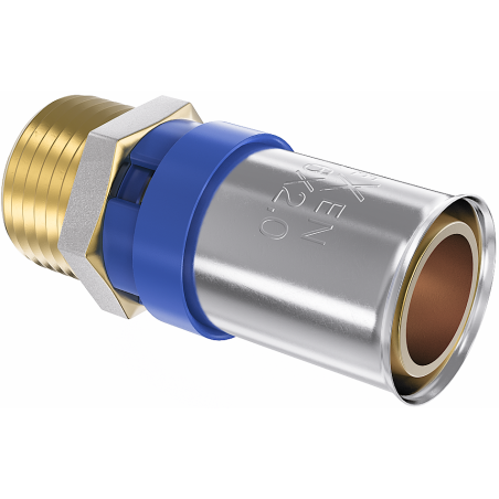 Mexen PEX-P préselt csatlakozó, PEX redukció 25 x 3/4 GZ - W97123-2534M-00