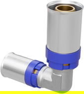 Mexen PEX-P redukciós könyök, PEX szorítós, préselhető 25 x 20 - W97125-2520-00