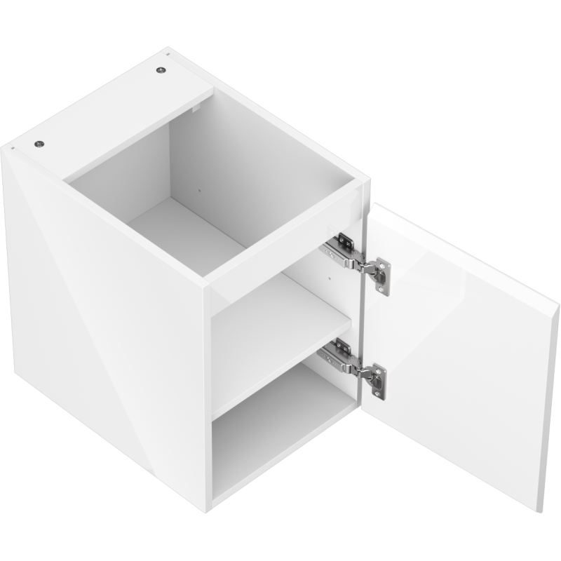 Mexen Orio fürdőszobai szekrény mosdó alatt 35 cm, 1 ajtó, fehér fényes - 91A11-03547-1-BF00