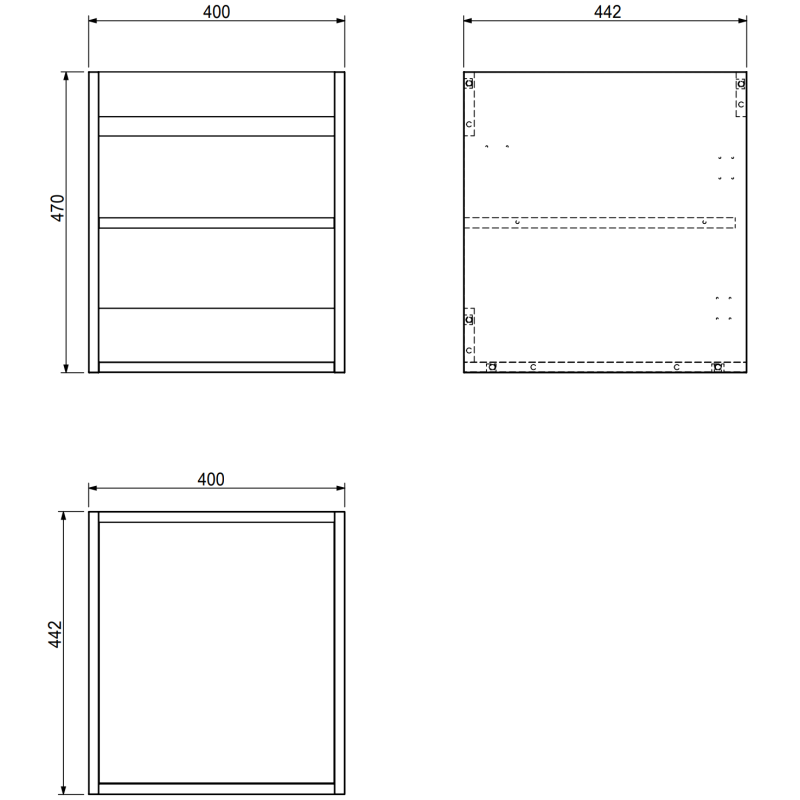 Mexen Orio dulap baie sub chiuvetă 40 cm, 1 ușă, alb mat - 91A11-04047-1-BF01