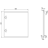 Mexen Orio dulap baie pentru lavoar 40 cm, 1 ușă, negru lucios - 91A11-04047-1-BF70