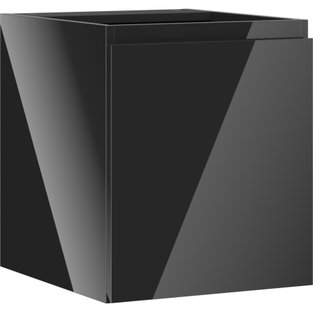 Mexen Orio fürdőszobai mosdószekrény 40 cm, 1 ajtó, fekete fényes - 91A11-04047-1-BF70