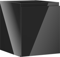 Mexen Orio fürdőszobai mosdószekrény 40 cm, 1 ajtó, fekete fényes - 91A11-04047-1-BF70