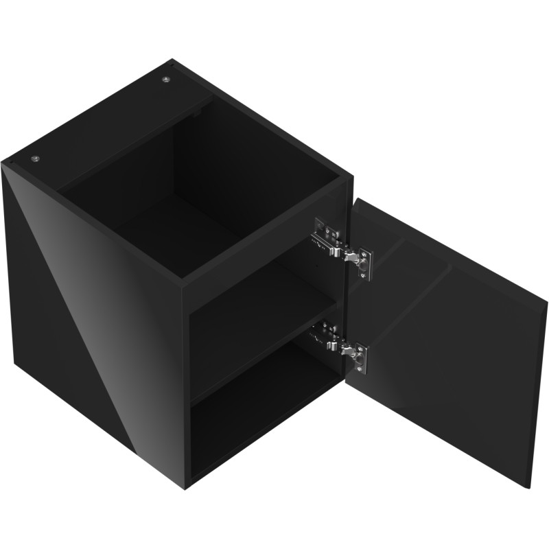 Mexen Orio dulap de baie suspendat sub lavoar, 40 cm, 1 ușă, negru lucios - 91A11-04047-1-BF70