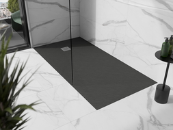 Mexen Stone+ Cădiță de duș compozit dreptunghiulară 180 x 70 cm, Antracit - 44717018