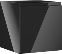 Mexen Orio fürdőszobai mosdószekrény 45 cm, 1 ajtó, fekete fényes - 91A11-04547-1-BF70