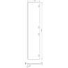 Mexen Orio dulap de baie 35 cm, 1 ușă, alb lucios - 91A11-03016-1-BF00