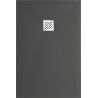 Mexen Stone+ 90 x 80 cm-es, antracit színű téglalap alakú kompozit zuhanytálca - 44718090