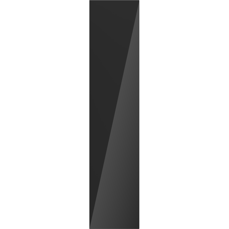 Mexen Orio fürdőszobai oszlop 35 cm, 1 ajtó, fekete fényes - 91A11-03016-1-BF70