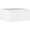 Mexen Rivel dulap baie pentru chiuvetă 50 cm, 1 sertar, canelat, alb mat- 91A20-05023-1-BF01