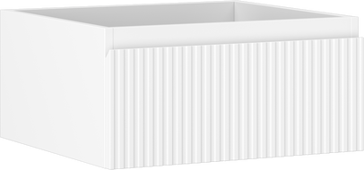 Mexen Rivel fürdőszobai mosdószekrény 50 cm, 1 fiók, bordázott, matt fehér- 91A20-05023-1-BF01
