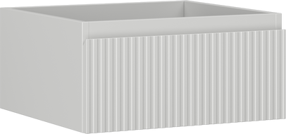 Mexen Rivel dulap baie sub chiuvetă 50 cm, 1 sertar, canelat, gri mat - 91A20-05023-1-BF62