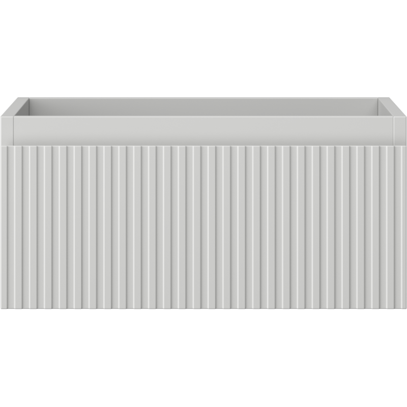 Mexen Rivel fürdőszobai szekrény mosdókagyló alá 50 cm, 1 fiók, bordázott, szürke matt - 91A20-05023-1-BF62