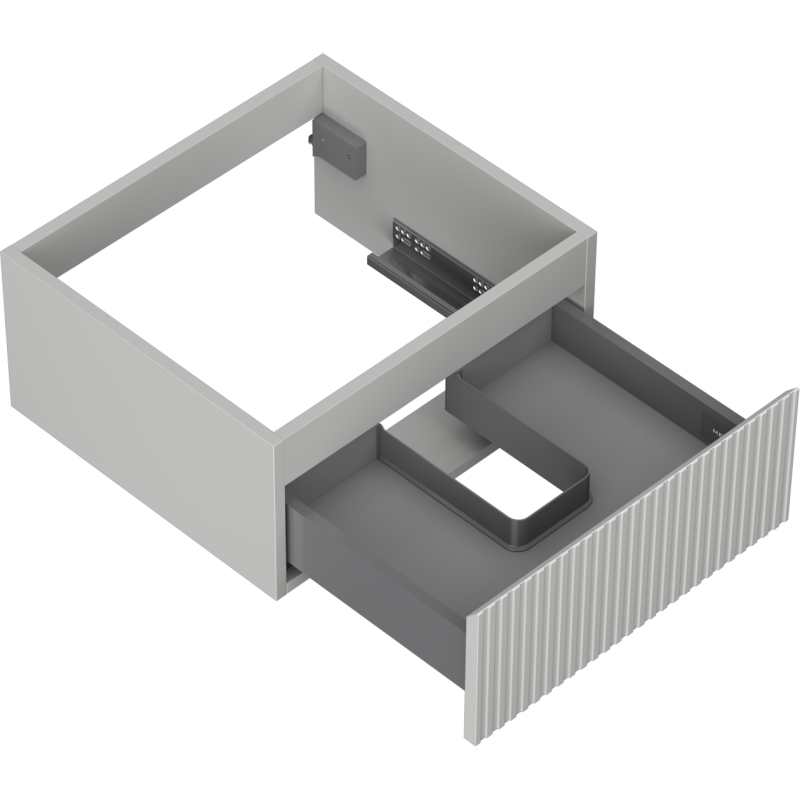 Mexen Rivel dulap baie sub chiuvetă 50 cm, 1 sertar, canelat, gri mat - 91A20-05023-1-BF62