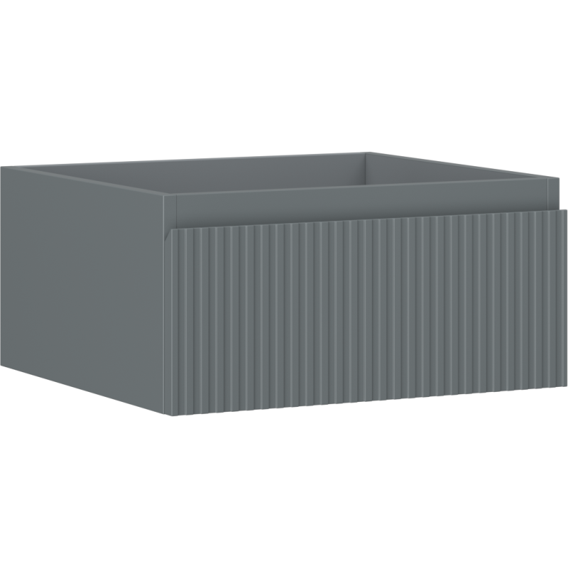 Mexen Rivel dulap baie sub chiuvetă 50 cm, 1 sertar, canelat, grafit mat - 91A20-05023-1-BF66