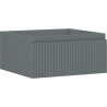 Mexen Rivel dulap baie sub chiuvetă 50 cm, 1 sertar, canelat, grafit mat - 91A20-05023-1-BF66