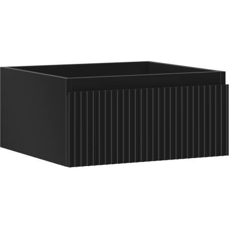 Mexen Rivel dulap baie sub chiuvetă 50 cm, 1 sertar, riflat, negru mat - 91A20-05023-1-BF71