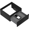 Mexen Rivel dulap baie sub chiuvetă 50 cm, 1 sertar, riflat, negru mat - 91A20-05023-1-BF71