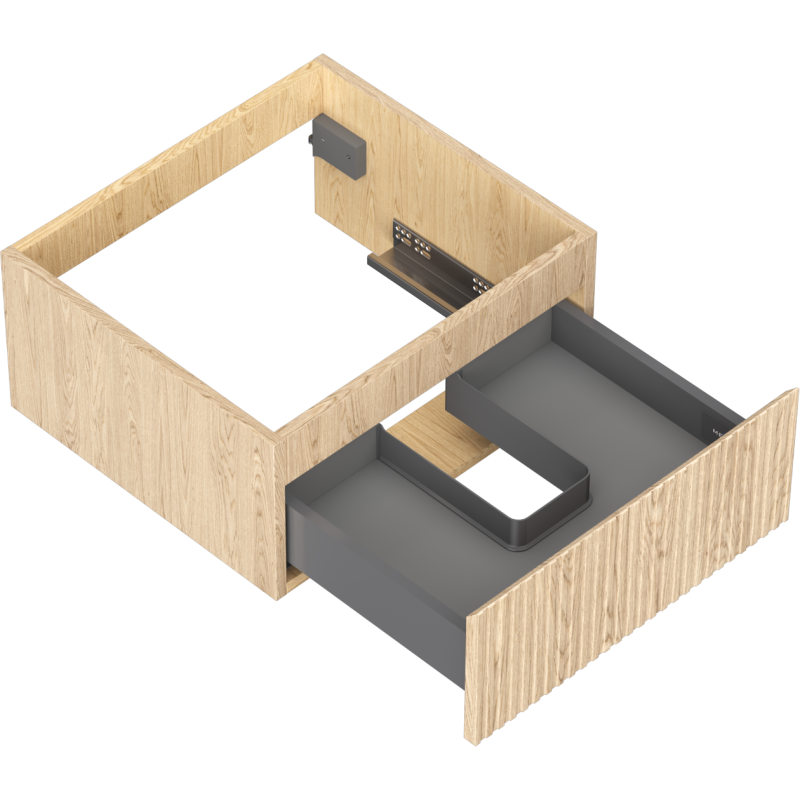 Mexen Rivel dulap de baie sub chiuvetă 50 cm, 1 sertar, texturat, stejar - 91A20-05023-1-BF81