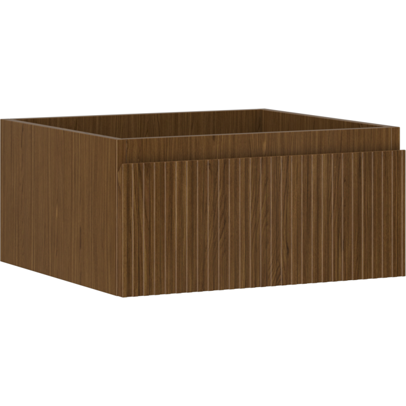 Mexen Rivel dulap baie pentru chiuvetă 50 cm, 1 sertar, canelat, nuc - 91A20-05023-1-BF86