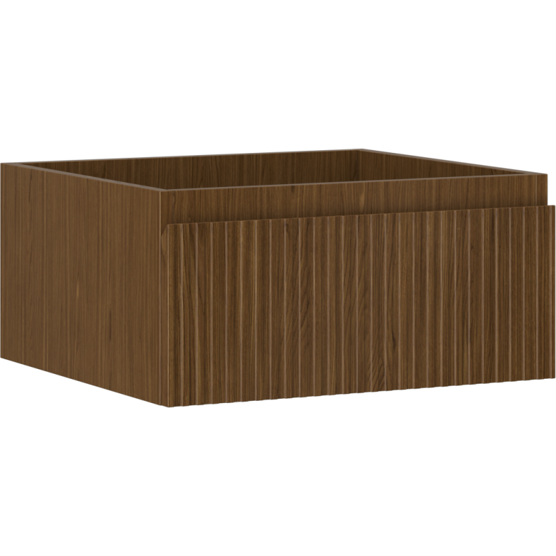Mexen Rivel dulap de baie sub lavoar 50 cm, 1 sertar, canelat, nuc - 91A20-05023-1-BF86
