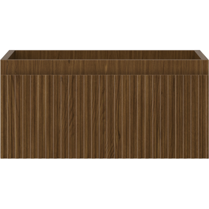 Mexen Rivel dulap baie pentru chiuvetă 50 cm, 1 sertar, canelat, nuc - 91A20-05023-1-BF86