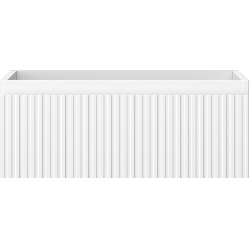 Mexen Rivel dulap de baie pentru chiuvetă 60 cm, 1 sertar, canelat, alb mat - 91A20-06023-1-BF01