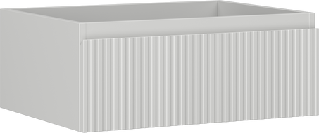 Mexen Rivel fürdőszobai mosdószekrény 60 cm, 1 fiók, bordázott, szürke matt - 91A20-06023-1-BF62