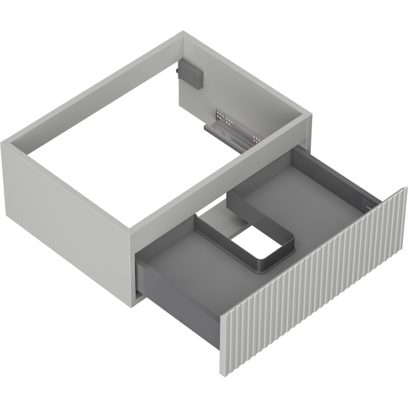 Mexen Rivel dulap baie sub lavoar 60 cm, 1 sertar, striat, gri mat - 91A20-06023-1-BF62